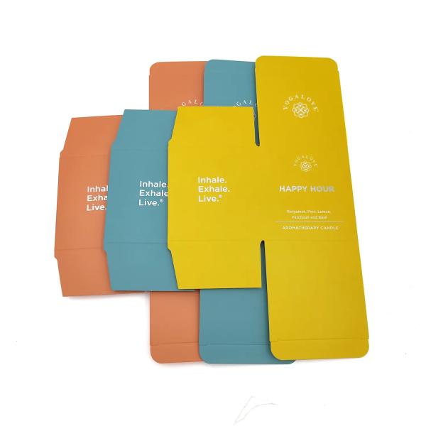 Eco Amigable mayorista personalizado de etiqueta privada de lujo Matte Logotipo personalizado Impresión 8oz Cuadrado de vela Jar de papel caja