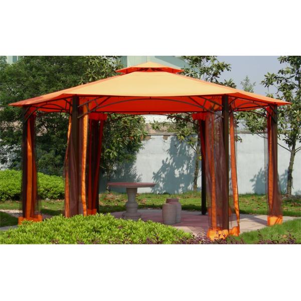 2.5*2.5*2.5M PVC Hexagonal Aluminum Canopy Gazebo Tent for Garden Outdoor Activities
