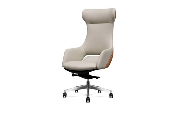 135 Degree Modern Executive Office Chair , DIOUS Grey Leather Desk Chair