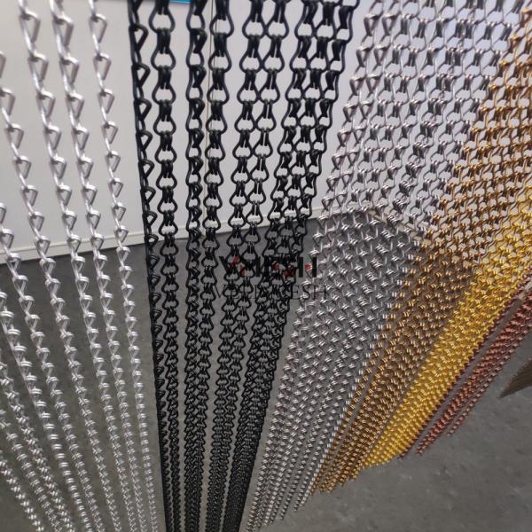 Aluminum Coil Drapery Woven Wire Mesh Metal Curtain For Home Decoration