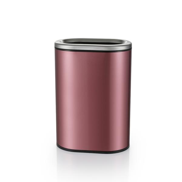 Anti Fingerprint 12L Stainless Steel Bathroom Trash Can