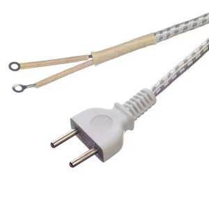 Vente à chaud 2 broches 220v 16a fil tressé câble électrique câble LED lampe E27