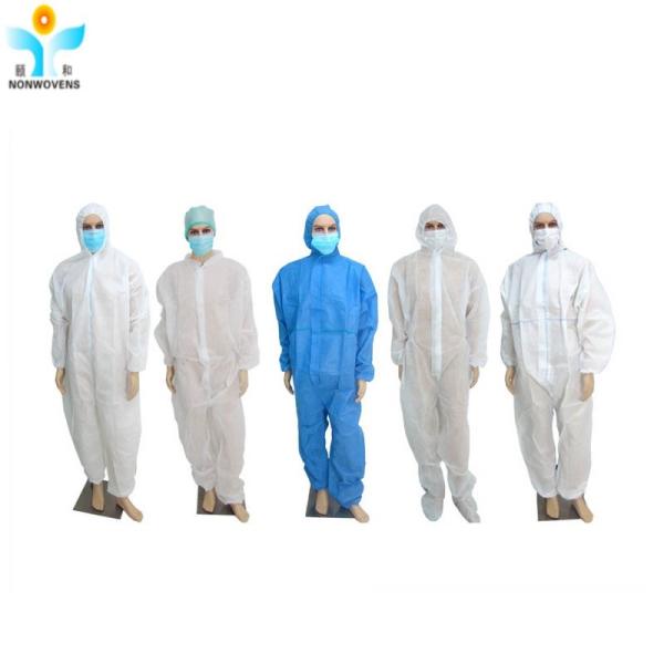 SMS Anti Bacterial Disposable Protective Wear Waterproof Protective Coverall Wear For Hospital