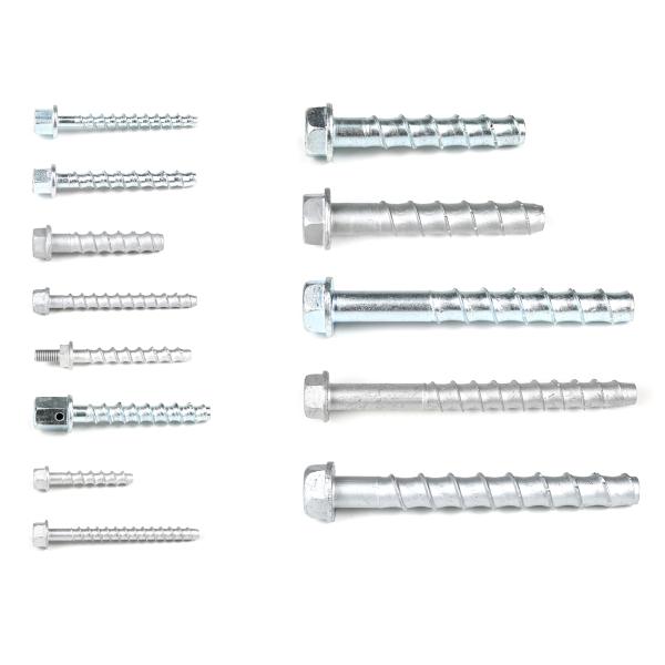 Heavy Duty Coated Hex CSK Head Self Tapping Concrete Screw Anchor Threaded Rod for Masonry