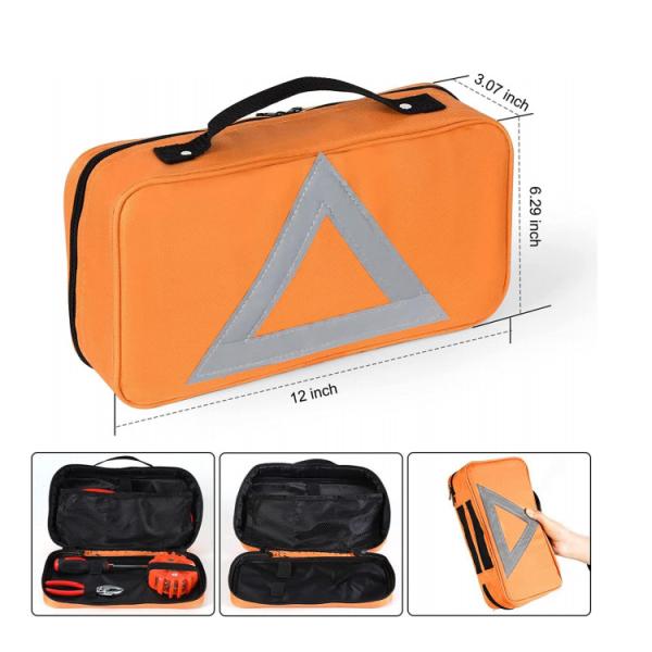 Multifunctional Car First Aid Kit with LED Warning Light and Customizable Roadside Assistance Emergency Kit