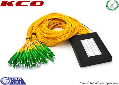 1x64 ABS Fiber Optic  Splitter LC APC / SC APC 1*64 PLC Splitter For Passive Fiber Optic System
