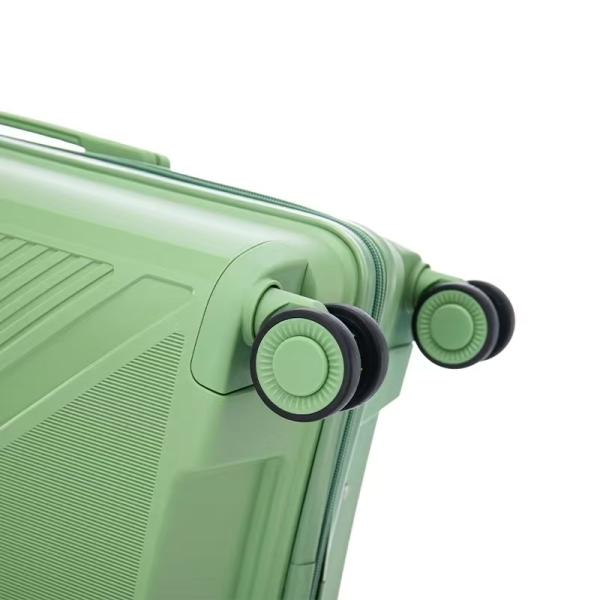 Green PP Modern Style Waterproof Lightweight Luggage with TSA Lock Durable Hard Shell Suitcase for Travel