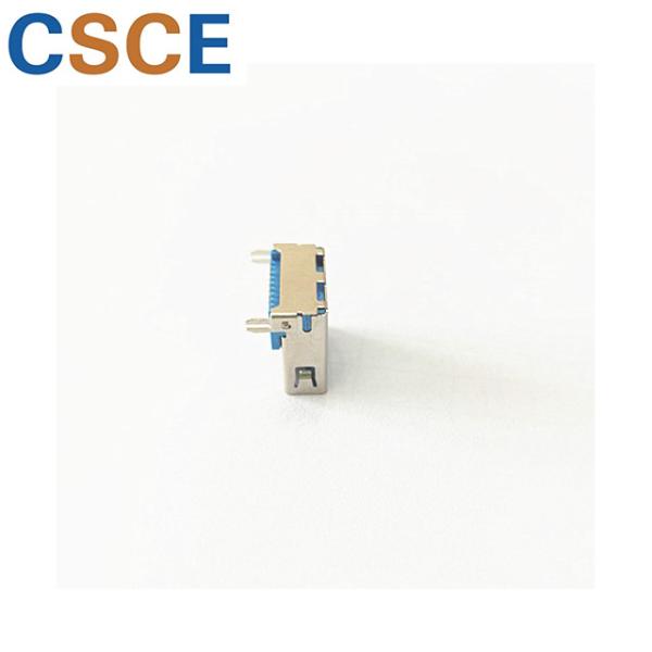 Blue Color USB Male Female Connector /  Copper Alloy Contact USB SMT Connector