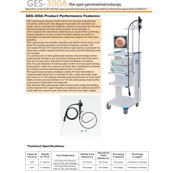 Endoscope Hospital Surgical Instruments Fiber Optic Gastroscope With Camera System