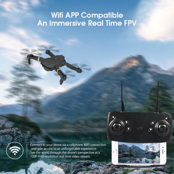 Foldable Altitude Hold Quadcopter Drone with HD Camera Live Video e58 drone