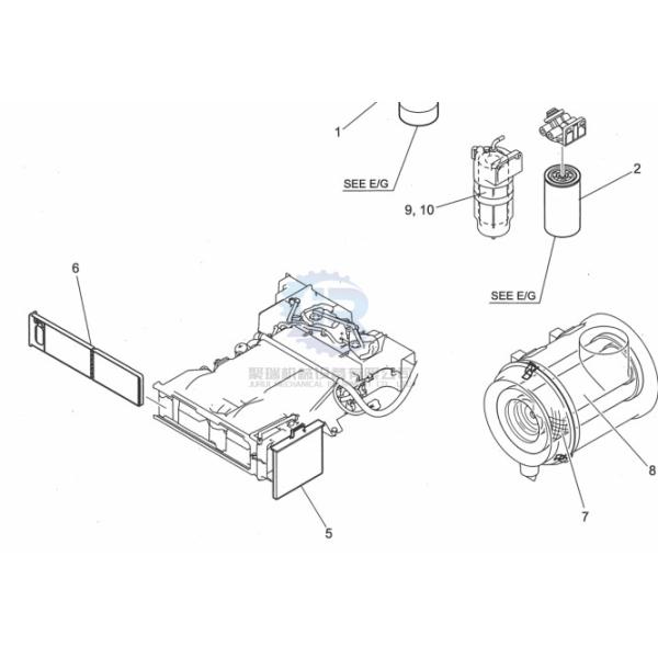 YN50V01014P1 Excavator Air Con Filter Inner SK330-8 Sk350-8