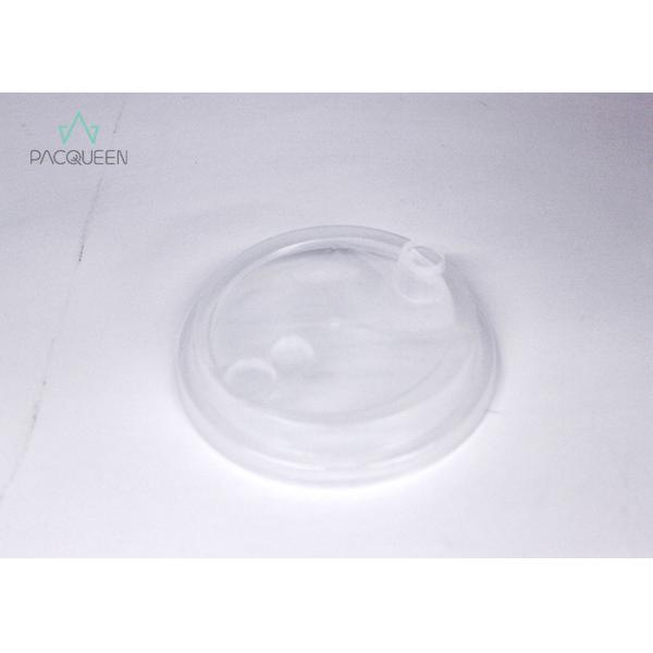 Natural Color Disposable Coffee Lids Corn Starch Based Eco Friendly