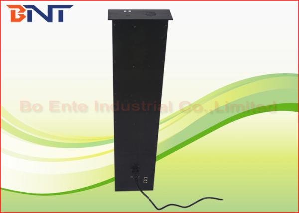 Matte Black Aluminum LCD Motorized Lift , Conference Audio System Microphone Motorized Lifting Mechanism