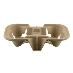 Оптовая устранимая несущая бумажного стаканчика 2 чашек, бумажный поднос держателя кофейной чашки