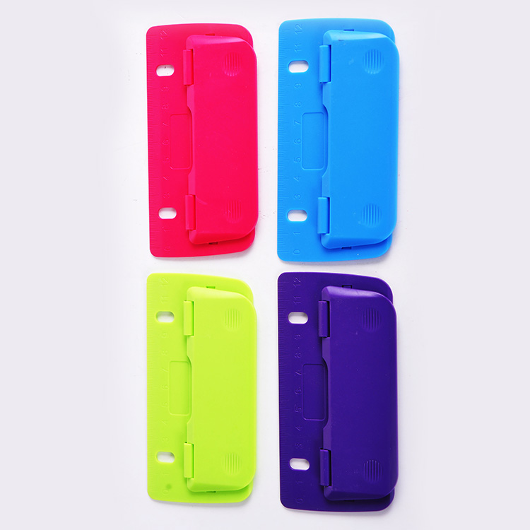 2 Holes Plastic Punch Stationery Desktop Office Paper Hole Punch
