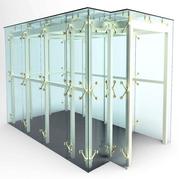 Aluminium Alloy Point Supported Glass Curtain Wall Anodized