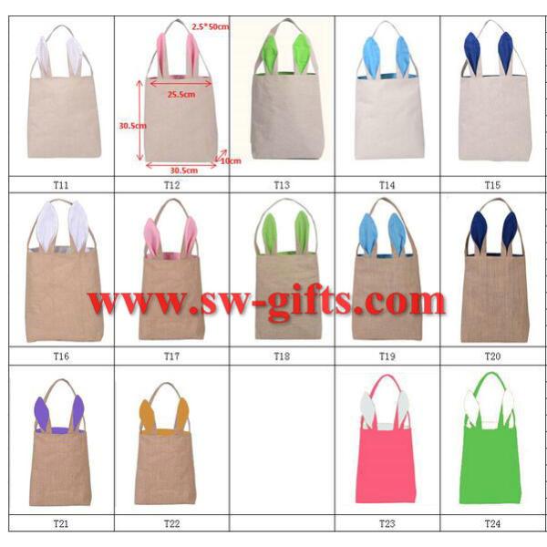 Easter eggs baskets jute bags cute gifts bunny mascot the easter bunny cotton bag decorations toys dinosaur easter egg