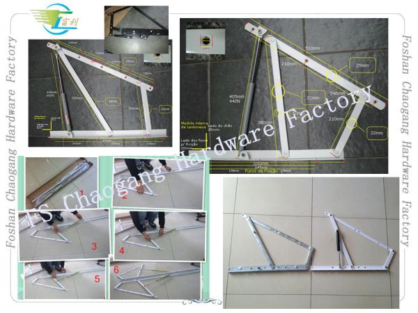 Steel Adjustable Bed Frame Accessories Parts Gas Lift for Support 120kg