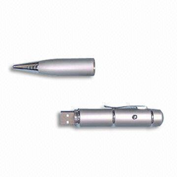 Memoria USB plástica de alta velocidad de moda 2,0 de la pluma con el indicador AT-031H del LED