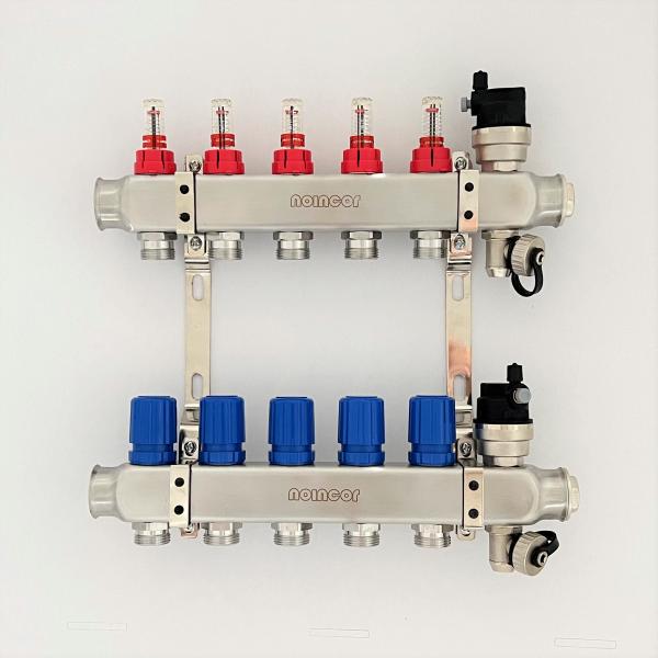Under Floor Central Heating Manifolds ,Stainless Steel Flow Meter Manifold