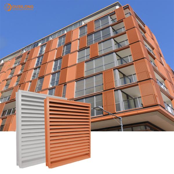 Grelha de alumínio de construção comercial da máscara do sol do metal para o revestimento da parede exterior