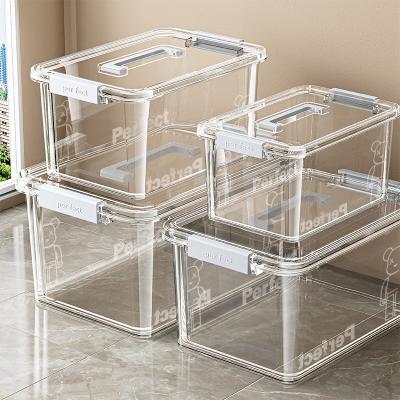Pack Latching Lid Large Clear Plastic Storage Bins With Lids, Quart,  Latch - Stackable Container Boxes For Home, Bathroom, And Office Organization