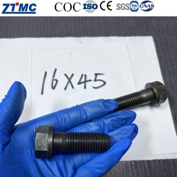 16x60 Excavator Sprocket Track Bolt, Heavy Duty Undercarriage Bolt for Construction Machinery