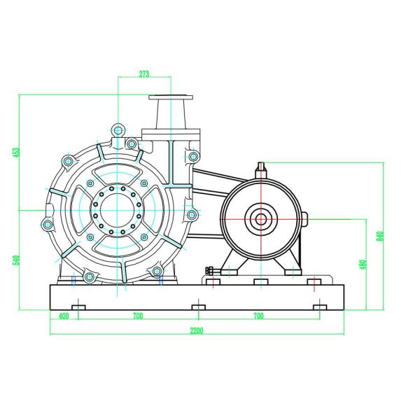 Насос Слурры насоса 50ЗДЖ-А50 Слурры вала металла обнаженный горизонтальный центробежный