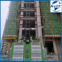 2T 33m/min Velocidade elevador de construção de edifícios com equipamento de segurança de controlo normal