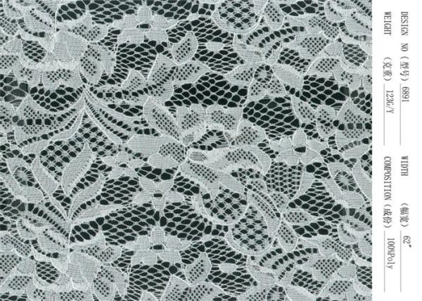 Cotton Spandex Nylon Knitted Fabric Eyelash Lace for Wedding Dress