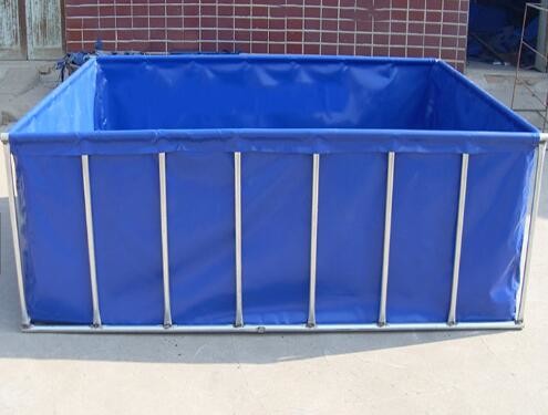 Cubo de pescado de lonas personalizado con recubrimiento de PVC, 3200L Cubo de pescado resistente al frío Cubo de peces plegable