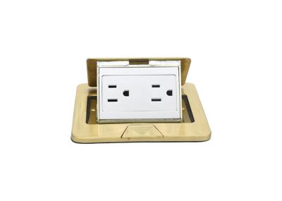 Residential Double Floor Socket With White 15A 125V Decora Tamper Receptacle