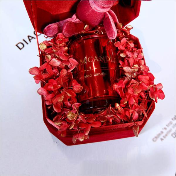 Luxury Wedding Scented Candle Glass Candle With Metal Lid