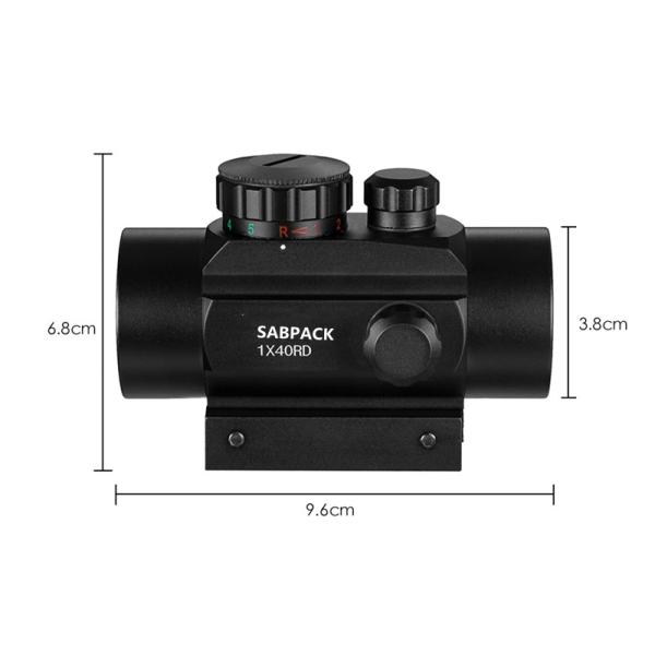 Sabpack iluminó el cuerpo rojo de la aleación de aluminio del grado del aire de Dot Reflex Sight 1X40