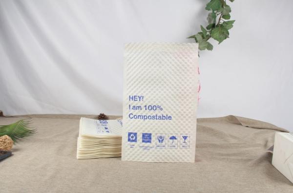 Environmentally Friendly Kraft Paper Bubble Bags Single Layer Embossed Paper Envelope Bag