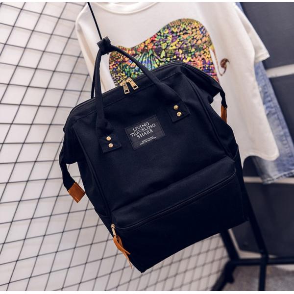 Japan and South Korea women casual canvas shoulder bag large capacity travel bag computer bag backpack school students