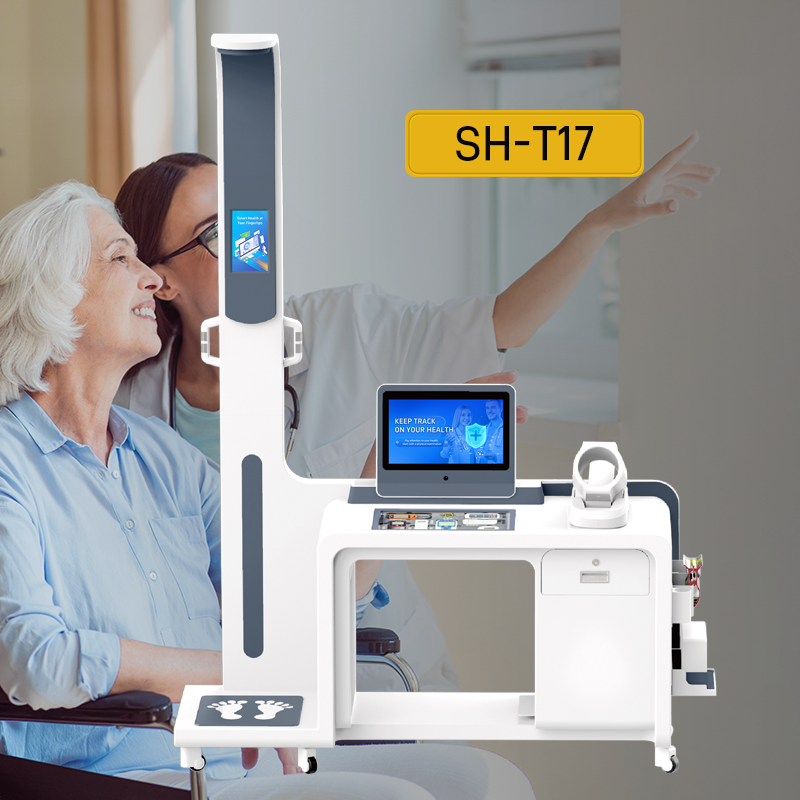SH-T17 Factory Supply Smart Health Checkup Kiosk Medical Diagnostic Equipment with Body Analyzer