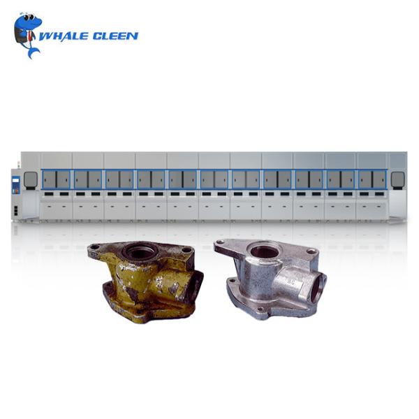 Custom Industrial Ultrasonic Cleaning Machine Automatic Cleaner With Multi Tanks PLC