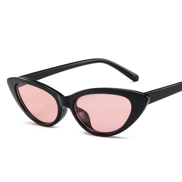 BSCI Small Frames Black Cat Eye Sunglasses Promotion Sunglasses With Logo
