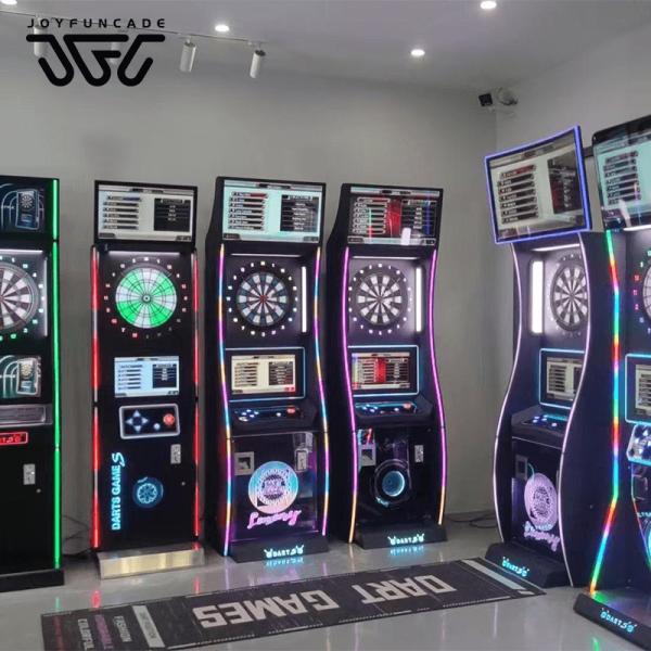 Dart Arcade Cabinet Featuring Promotional Media Display Multilingual Interface electronic dart machine for sale