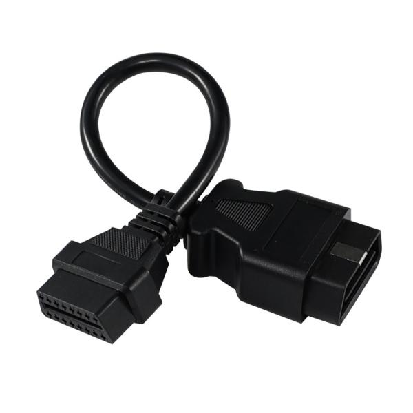 OBD-II Male to Female Extension Cable with 16-Pin Connectors for Car Diagnostic Scanner GPS Tracker Installation