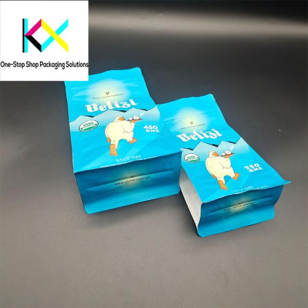 Rotogravure Printed Coffee Packaging Pouches Valve Sealed Coffee Bags 140-150um