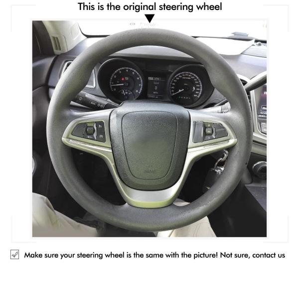 Mewant vegan leather steering wheel cover for Holden Calais Commodore Ute 2013-2017 hand stitching steering wheel cover