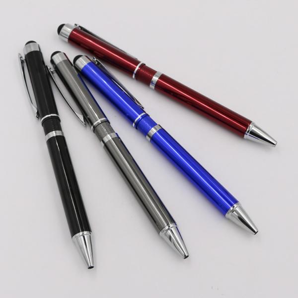 Business Office 2 in 1 Touch Screen Ballpoint Pen Stylus Pen With Laser Engraving Logo
