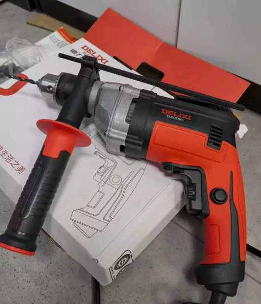 DELIXI 220V Corded Hand Pistol Drill Home Use Electric Screwdriver Multi Purpose Drilling Screw Driving Power Tool