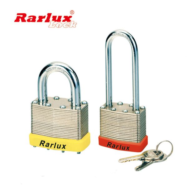 Steel Laminated Keyed Padlock with 2 Brass Keys Heavy Duty Weatherproof Outdoor Use Custom Logo