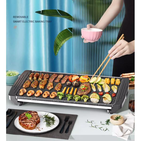 56*25cm Electric Cooking Pan for Kitchen BBQ Barbecue Non-stick and Scratch-resistant