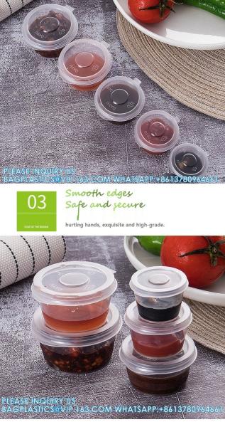 1oz 1.5oz 2oz 3.25oz 4oz 5oz Biodegradable Disposable Food Transparent Sauce Cups Takeaway Food Sauce Container
