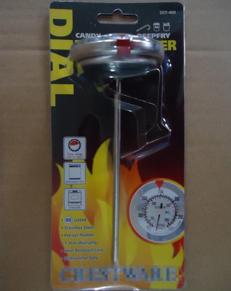 Dishwasher Safe Food Grade Bimetallic Food Thermometer For Candy Making / Deep Fry