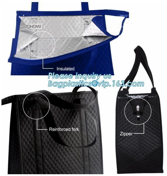 Reusable aluminium Portable pOLYESTER WINE COOLER BAG,FROZEN FOOD,ICE,HOT PIZZA,PICINIC NEED,GROCERY,SHOPPING,FISHING